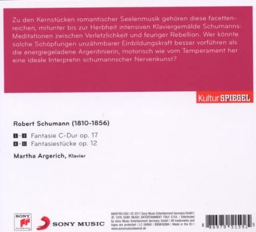 R. Schumann - Fantasie Op.17/Fantasie Stück Op.12/Argerich Mart [Audio CD]