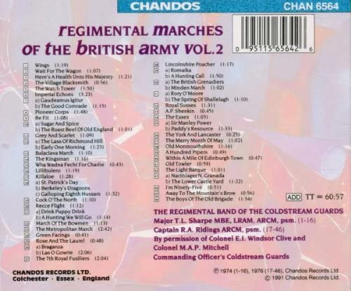 Regimental Band of the Coldstream Guards – Regimental Marches, Band 2 [Audio-CD]