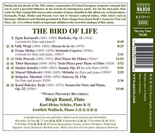 The Bird of Life - Late Romantic Flute Treasures [Birgit Ramsl-Gaal; Gottlieb Wa [Audio CD]