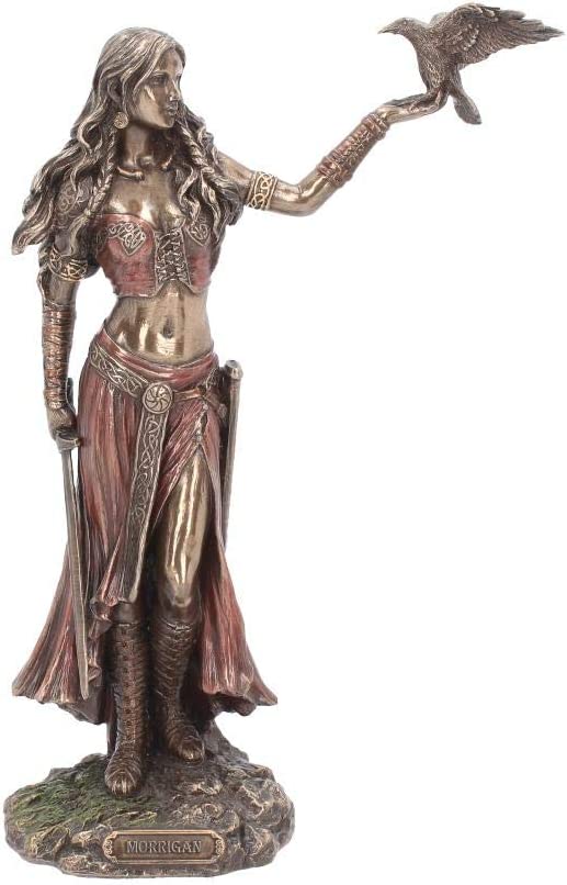 Nemesis Now Morrigan und Crow Figur 28 cm Bronze