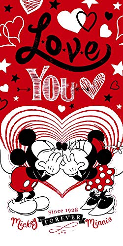 Mickey and Minnie Love Beach Towel or Bath Towel