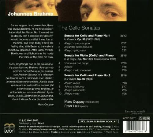 Brahms: Cellosonaten [Audio-CD]