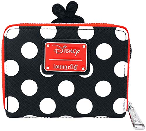 Mickey Mouse Loungefly - Minnie Polka Dot Damen Geldbörse Schwarz-Weiß-Rot, Kunstleder