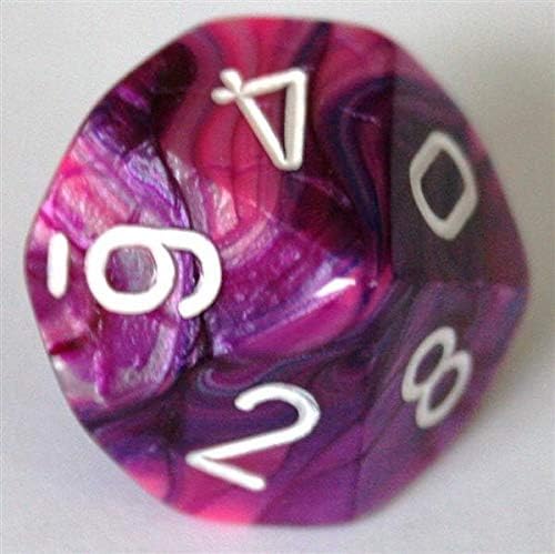 Chessex Chx27457 Dice-Festive Violet/White Set