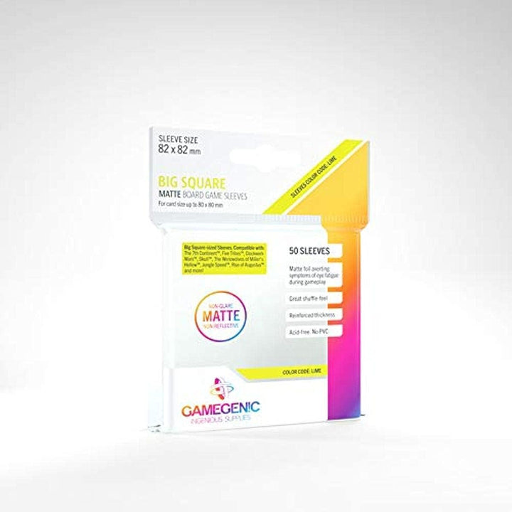 GAMEGEN!C- Matte Big Square-Sized Sleeves 82x82mm (50), Clear Color (GGS10060ML)