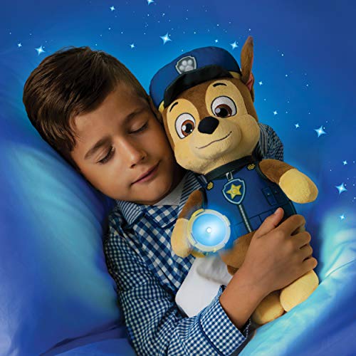 PAW Patrol Snuggle Up Chase Plüschtier mit Taschenlampe und Geräuschen, für Kinder ab 3 Jahren