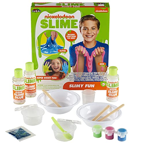 Nickelodeon Slime Slimy Fun Kit, Zutaten für die Schleimherstellung, Spielset, Schleimaktivator