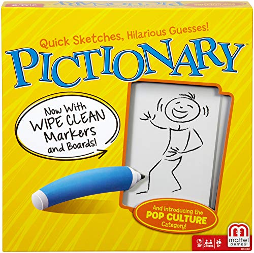 Mattel Games Pictionary gioco di indovinelli a estrazione rapida, indizi per adulti e ragazzi