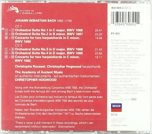 Bach: Orchestersuiten BWV 1066–1069, Konzerte BWV 1060 und 1062 [Audio-CD]