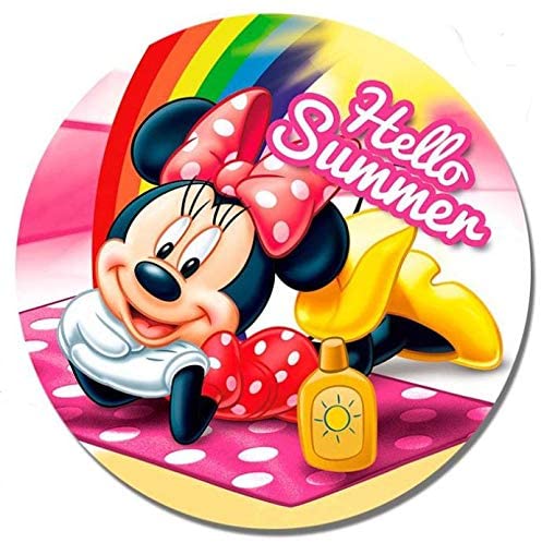 Kids Logic Minnie Mouse Round Beach Towel Disney