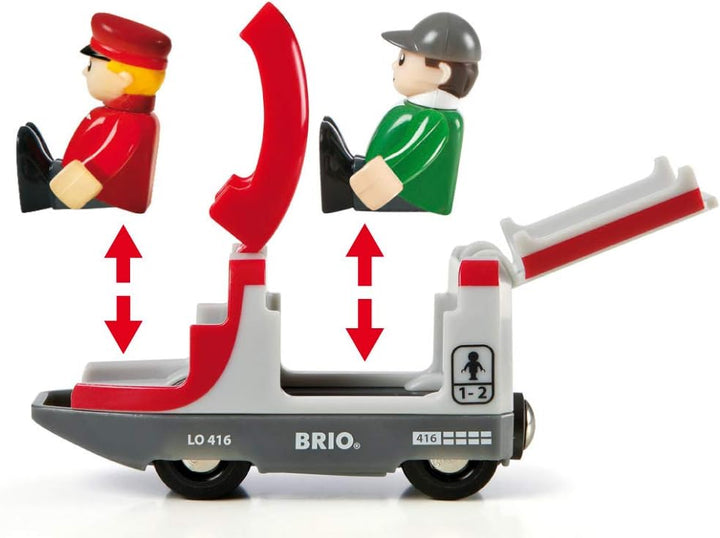 BRIO World Railway Travel Switching Set - Interactive Train Playset for Kids Age 3+ (33512)