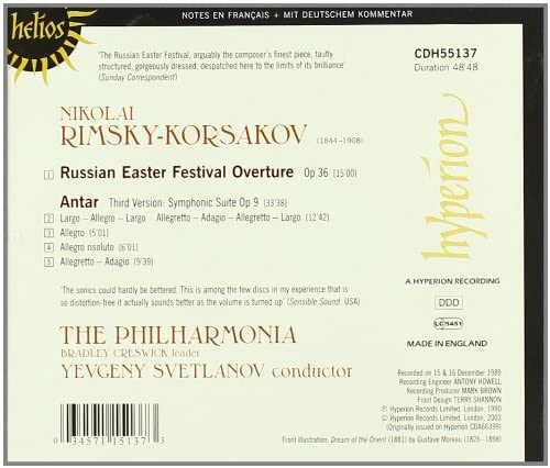 Korsakow: Antar / Russische Osterfest-Ouvertüre [Audio-CD]