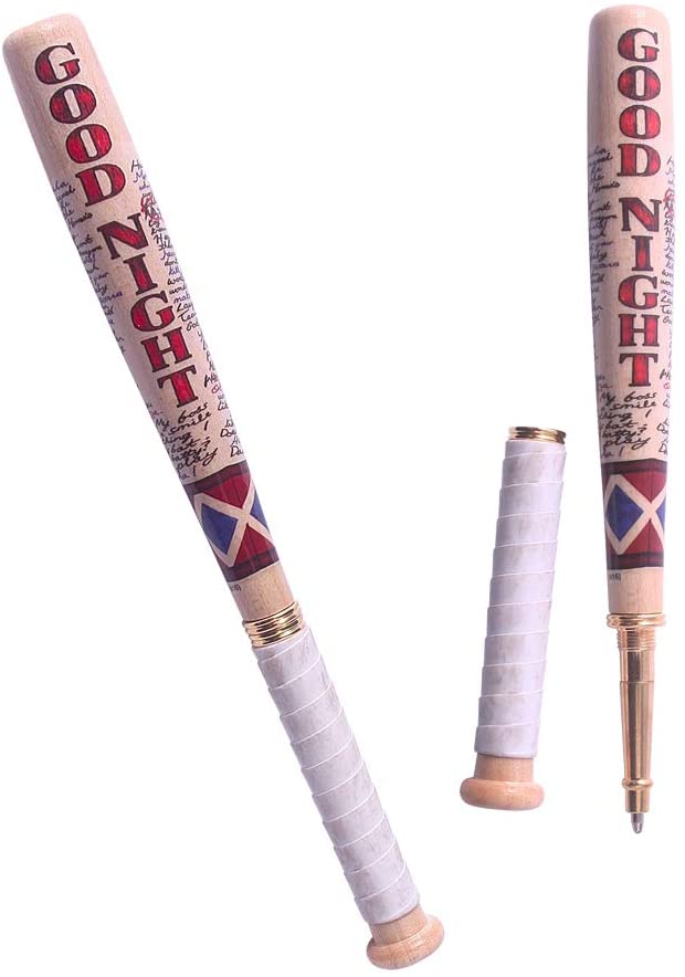 The Noble Collection DC Harley Quinn Baseballschläger-Stift – 6 Zoll (15 cm) Miniatur-Schläger-Kugelschreiber – offiziell lizenziertes Filmset, Film-Requisiten, Geschenke und Schreibwaren