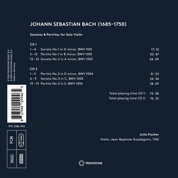 Bach Sonatas & Partitas [Audio CD]