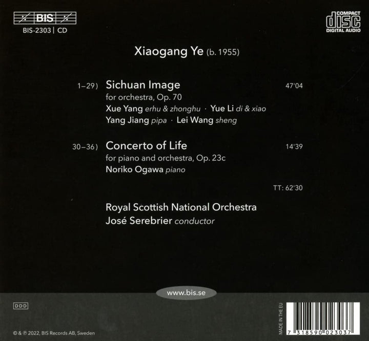 Ye: Sichuan Image [Noriko Ogawa; Royal Scottish National Orchestra; Jose Serebri [Audio CD]