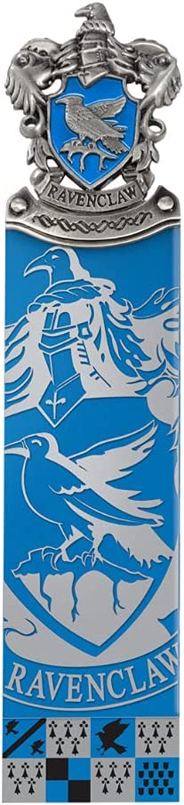 The Noble Collection Harry Potter Ravenclaw Wappen-Lesezeichen – 6,7 Zoll (17 cm) Lesezeichen aus Druckgussmetall, PVC und Karton – offiziell lizenziertes Filmset, Filmgeschenke und Schreibwaren