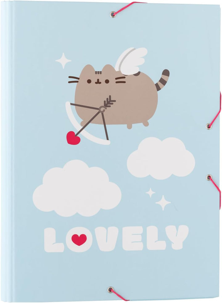 Grupo Erik Pusheen A4 File Folder | 13.4 x 10 inches - 34 x 25.5 cm | 3 Flap Folder