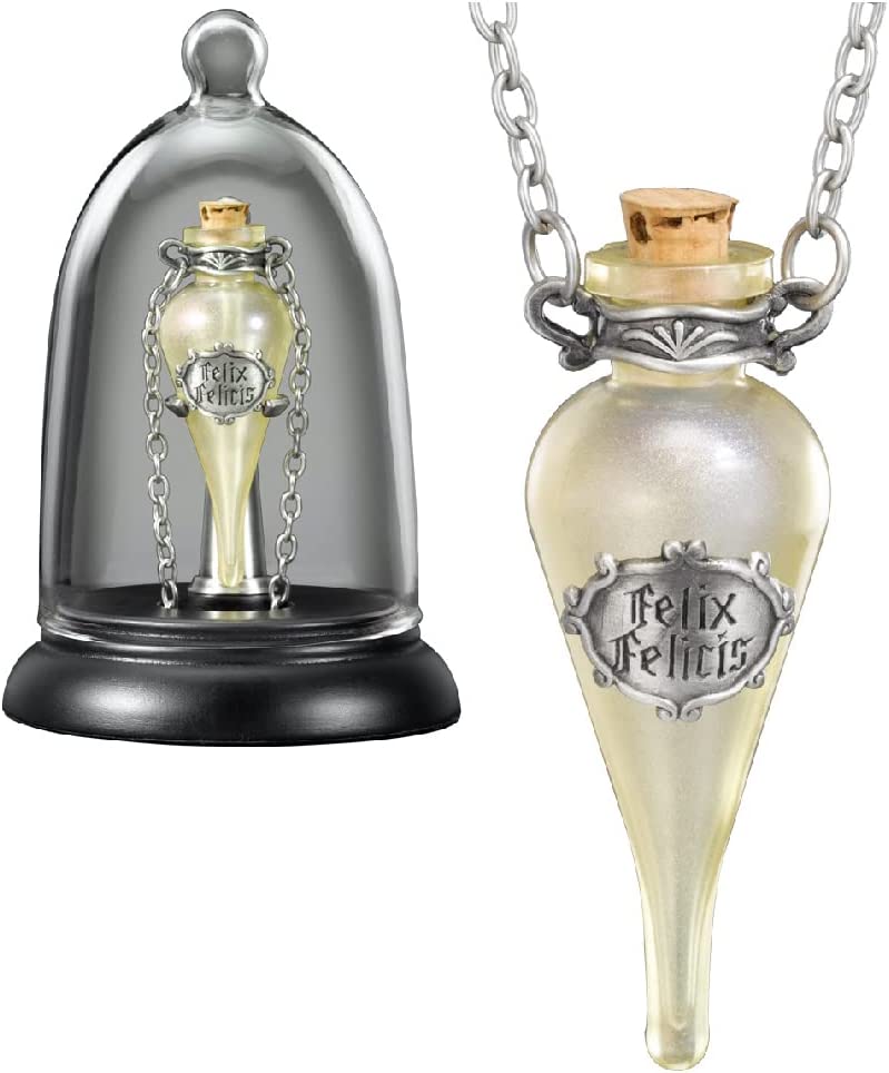 The Noble Collection Harry Potter Felix Felicis Anhänger und Display – inklusive 18-Zoll-Kette und Sammlerdisplay – offiziell lizenzierte Filmset-Filmreplik als Schmuckgeschenke