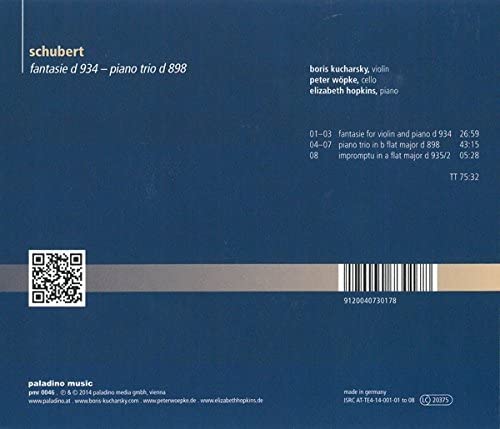 Schubert: Fantasie d 934 - Klaviertrio d 898 - Impromptu d 935/2 [Audio CD]