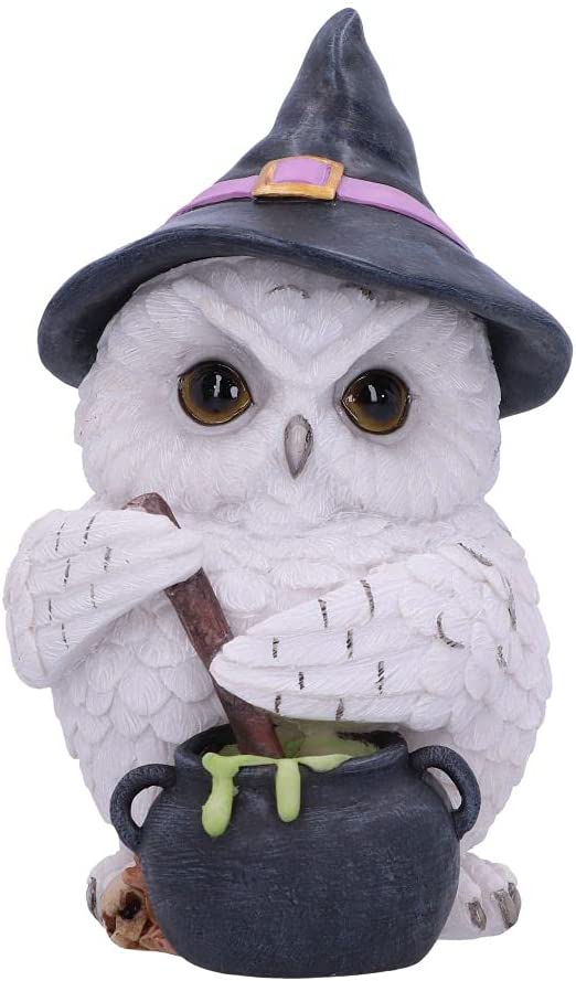 Nemesis Now Owl Potion Figur 17,5 cm, Weiß