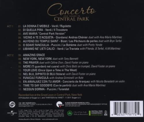 Andrea Bocelli – Konzert: One Night In Central Park [Audio-CD]