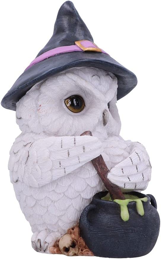 Nemesis Now Owl Potion Figur 17,5 cm, Weiß