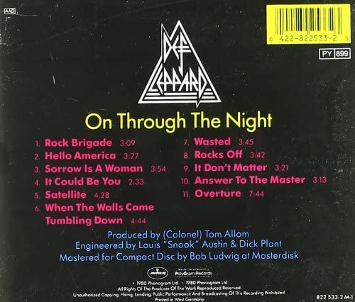 On Through The Night – Def Leppard [Audio-CD]