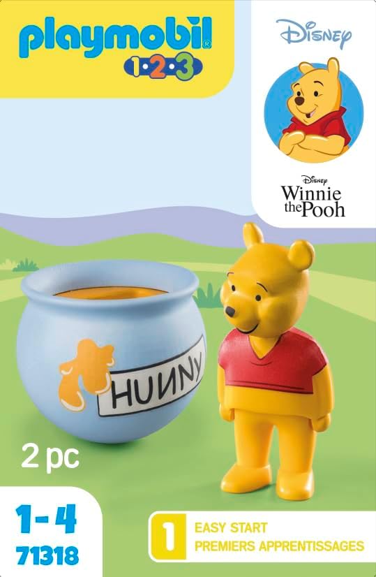 Playmobil 71318 1.2.3 &amp; Disney: Winnie's Counter Balance Honey Pot, Disney, Disn