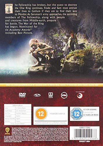 Der Herr der Ringe: Die zwei Türme [DVD] [2020] – Fantasy/Abenteuer [DVD]