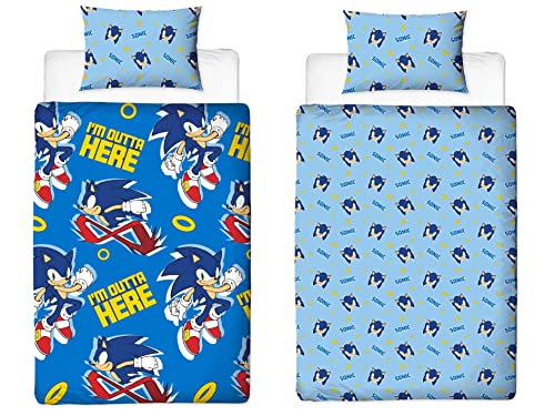 Sonic The Hedgehog Design Single Duvet Cover Set