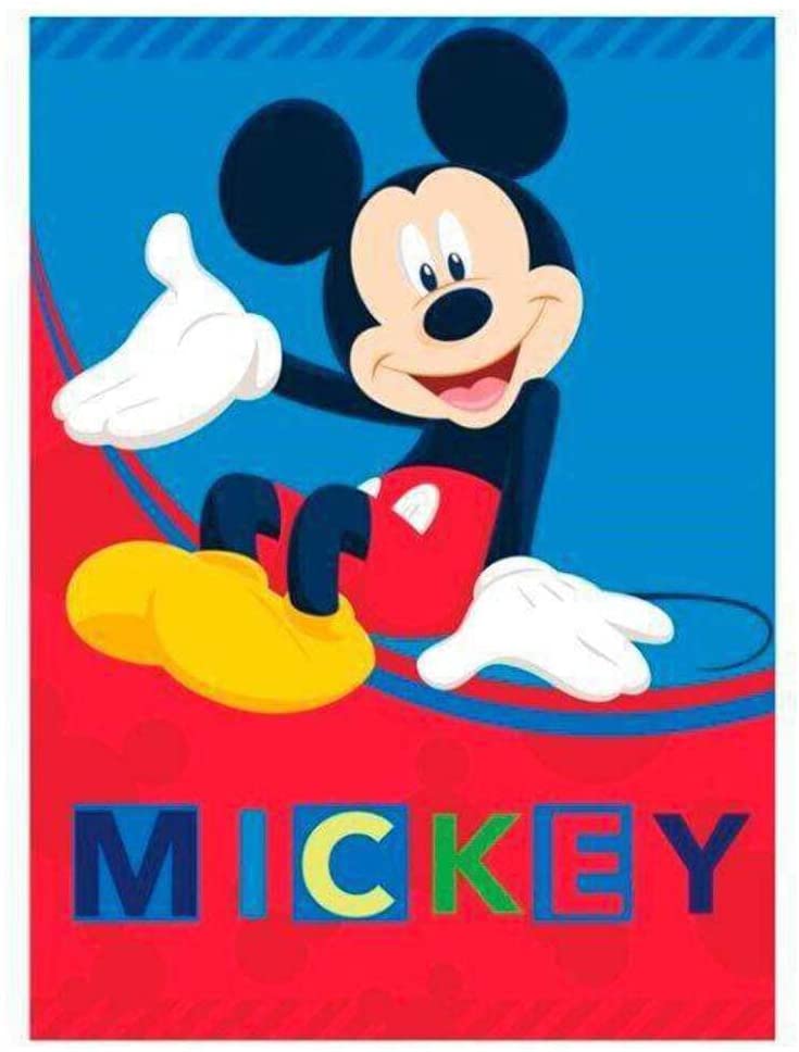 Texidea Disney Mickey Mouse Fleecedecke | 100 x 140 cm | Maschinenwaschbar bis 40°