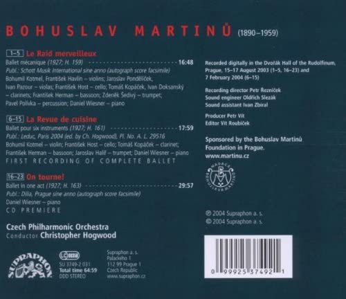 Martinu – Kitchen Reveue / Marvelous – Tschechische PO [Audio CD]