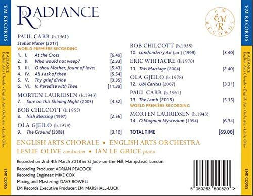 English Arts Chorale - Radiance [Audio-CD]