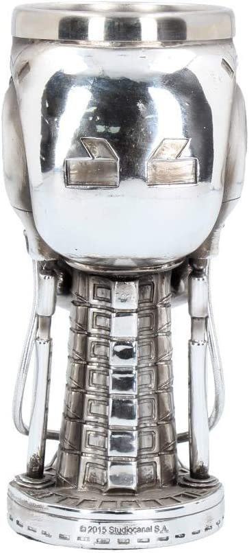 Nemesis Now Terminator Head Goblet 17cm Silver, Resin w/Stainless Steel Insert, 1 Count (Pack of 1)