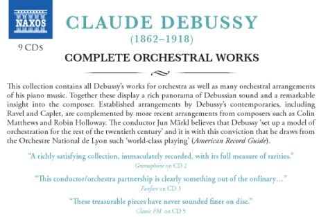 Debussy: Sämtliche Orchesterwerke (Naxos: 8.509002) [Audio CD]