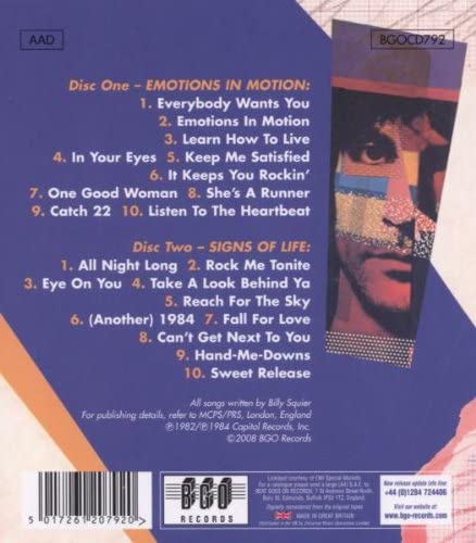 Billy Squier – Emotions In Motion / Signs Of Life [Audio CD]