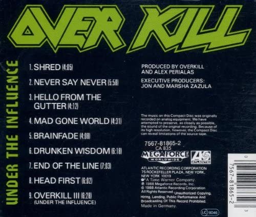 Over Kill – Under the Influence [Audio-CD]