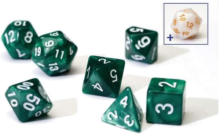 Sirius Dice - Pearl Green Poly Set