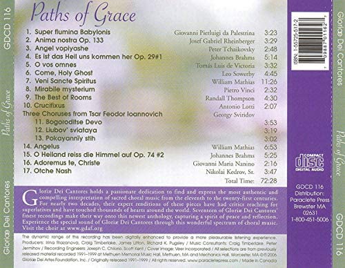 Wege der Gnade [Gloriae Dei Cantores; Elizabeth Patterson] [Paraclete Recordings: GD 116] [Audio CD]