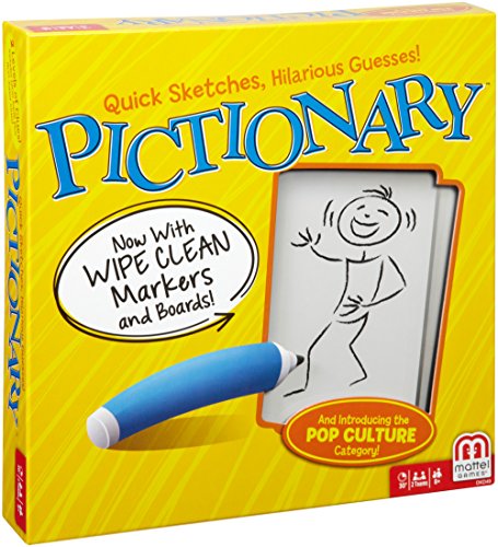 Mattel Games Pictionary Quick-draw Guessing Game, Adult and Junior Clues