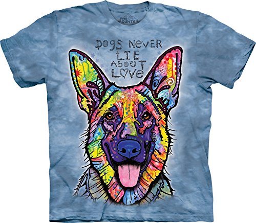 The Mountain Dog's Never Lie Russo Adult 3XL Unisex Blue T Shirt