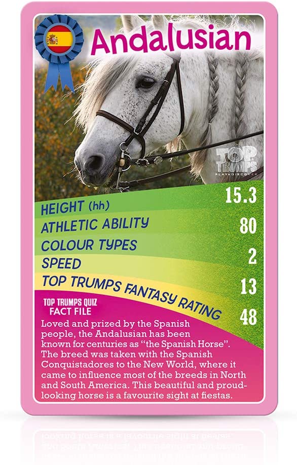 Horses and Ponies and Unicorns Top Trumps Card Game