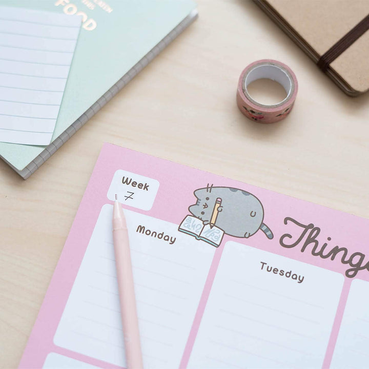 Grupo Erik Pusheen Weekly Planner A4 | Pusheen Calendar | Family Calendar | 54 Tear Off Pages