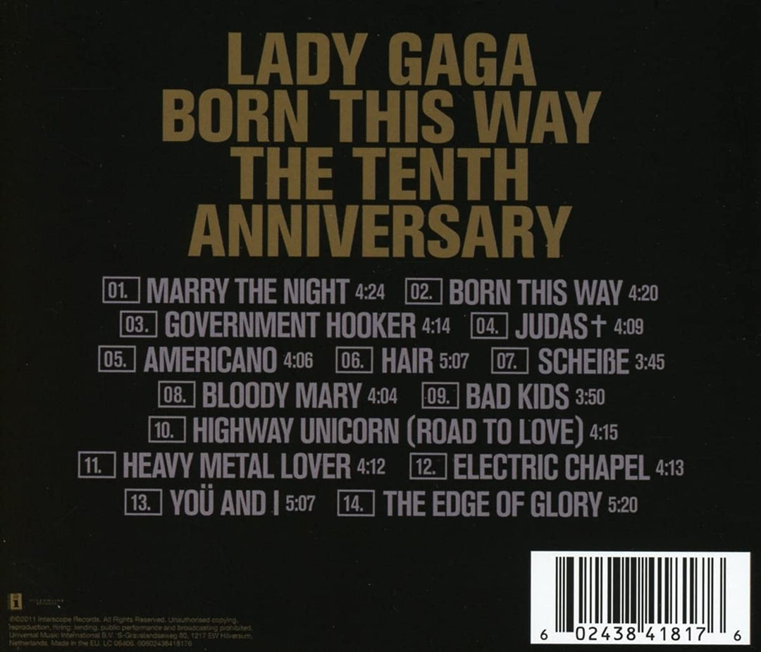 Lady Gaga – BORN THIS WAY THE TENTH ANNIVERSARY [Audio-CD]