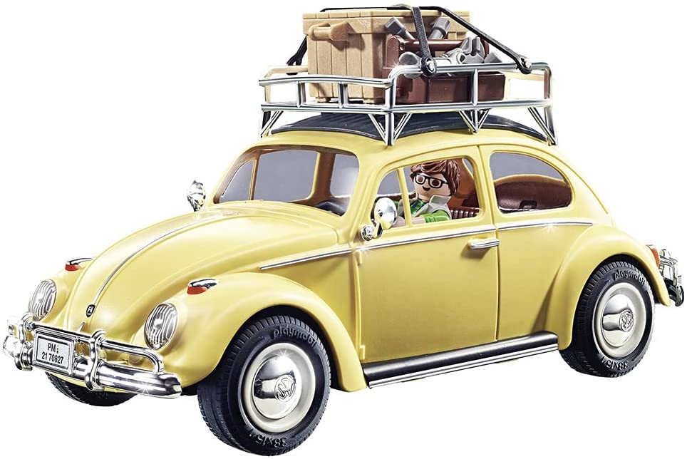 Playmobil 70827 Maggiolino Volkswagen, auto familiare gialla, edizione speciale per appassionati e collezionisti