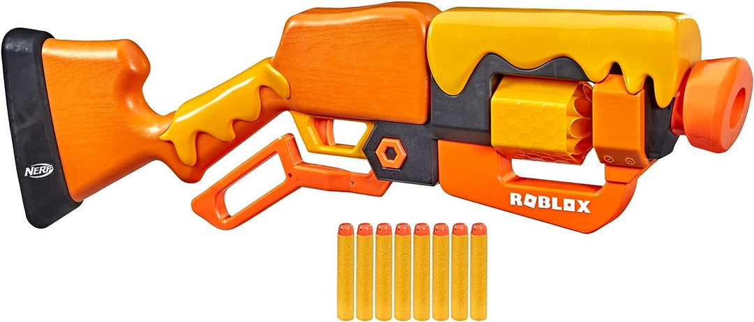 Nerf Roblox Adopt Me!: BIENEN! Lever Action Blaster, 8 Nerf Elite Darts, Code zum Freischalten virtueller Gegenstände im Spiel, F2486EU5