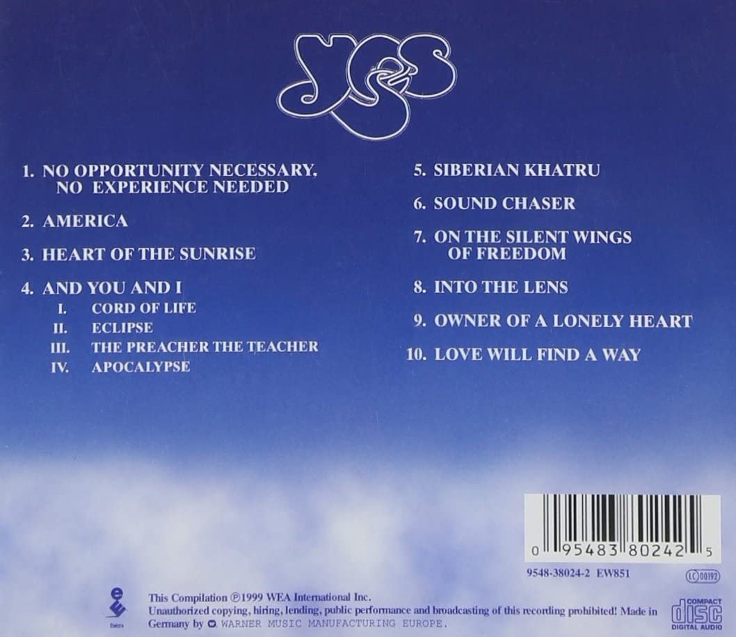 The Best Of Yes (1970-1987) – Yes [Audio-CD]