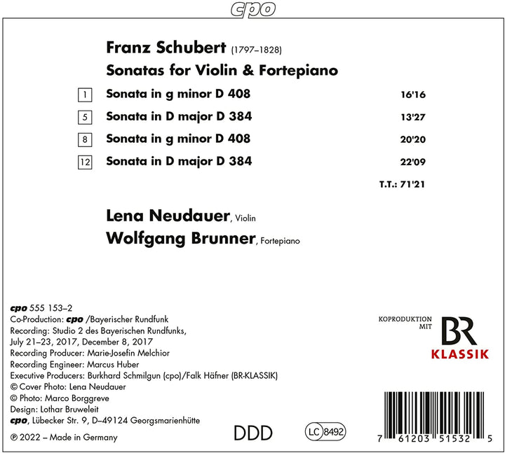 Lena Neudauer - Schubert: Sämtliche Sonaten für Violine und Fortepiano [Lena Neudauer; Wolfgang Brun [Audio-CD]