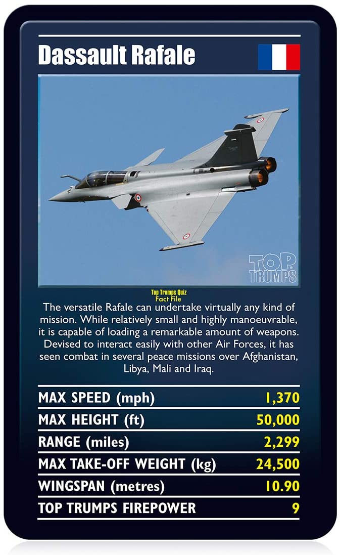 Ultimate Military Jets Top Trumps Card Game