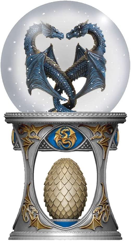 Nemesis Now Anne Stoke Dragon Heart Schneekugelstreuer, Polyresin, Gold, 18,5 cm